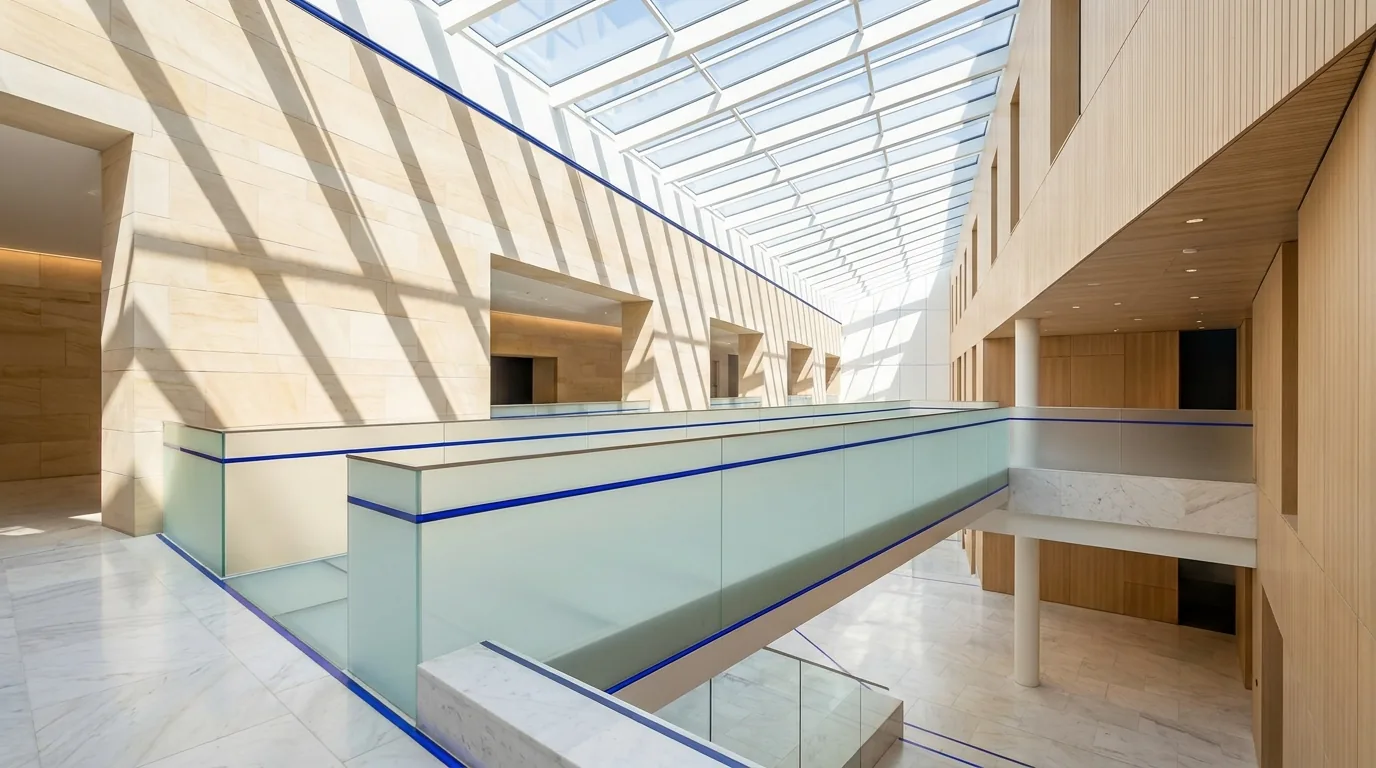 The Light Lab - our signature scene: technology in service of a calm, luminous academy.